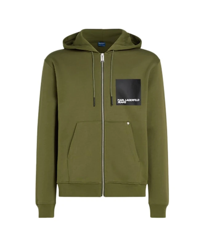 KARL LAGERFELD JEANS, Men's, Box Logo Hoodie, Regular Fit, Green, XXL
