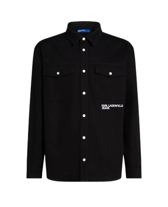 KARL LAGERFELD JEANS, Men's, Overshirt, Relaxed Fit, Black, M