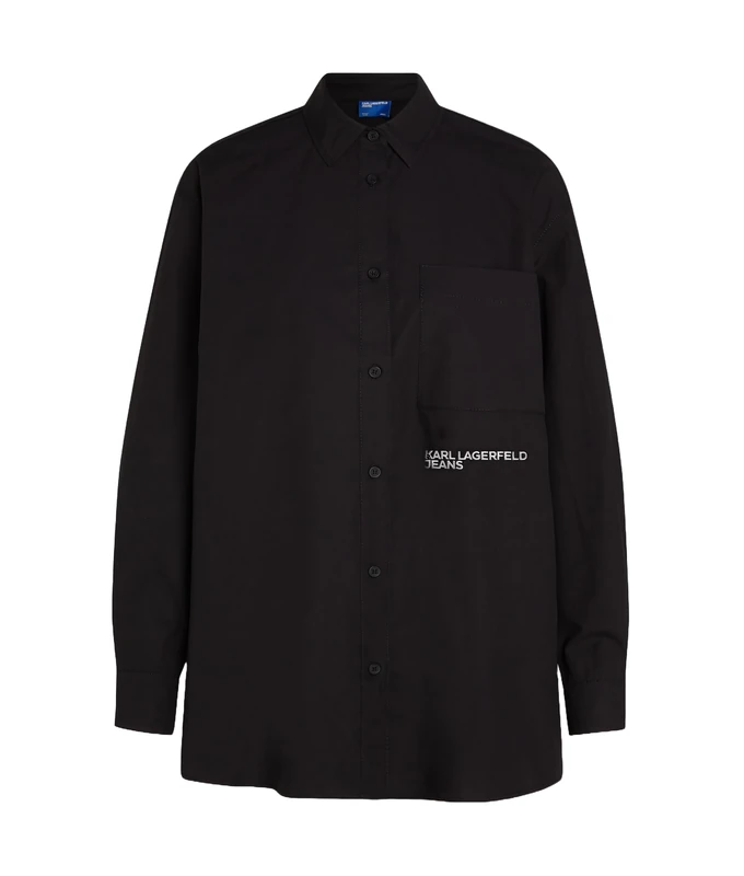 KARL LAGERFELD JEANS, Women's, Relaxed Shirt, Relaxed Fit, Black, M