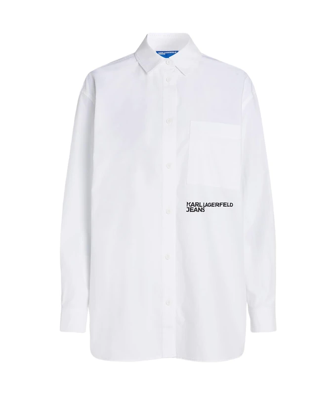 KARL LAGERFELD JEANS, Women's, Relaxed Shirt, Relaxed Fit, White, L