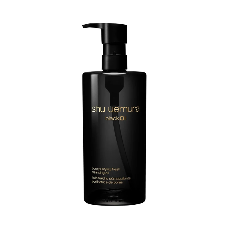 Shu Uemura BlackOil Pore Purifying Fresh Cleansing Oil, A Deep Face Cleanser Formulated to Purify Pores, Ideal for Oily Skin & Combination Skin, Infused with Japanese Charcoal for a Fresh Feel, 450ml