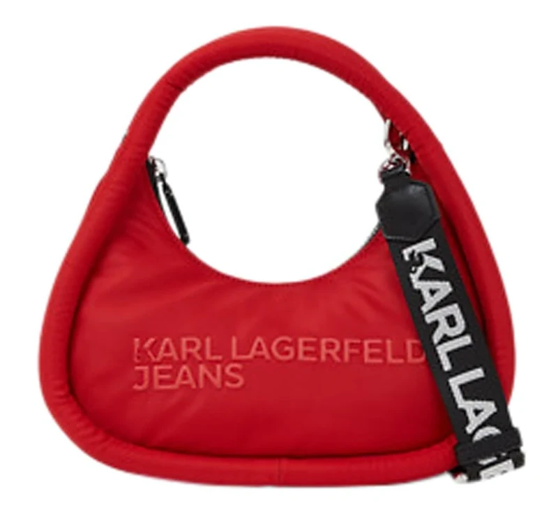 KARL LAGERFELD JEANS, Women's, Puffy Top Handle, Red, One size