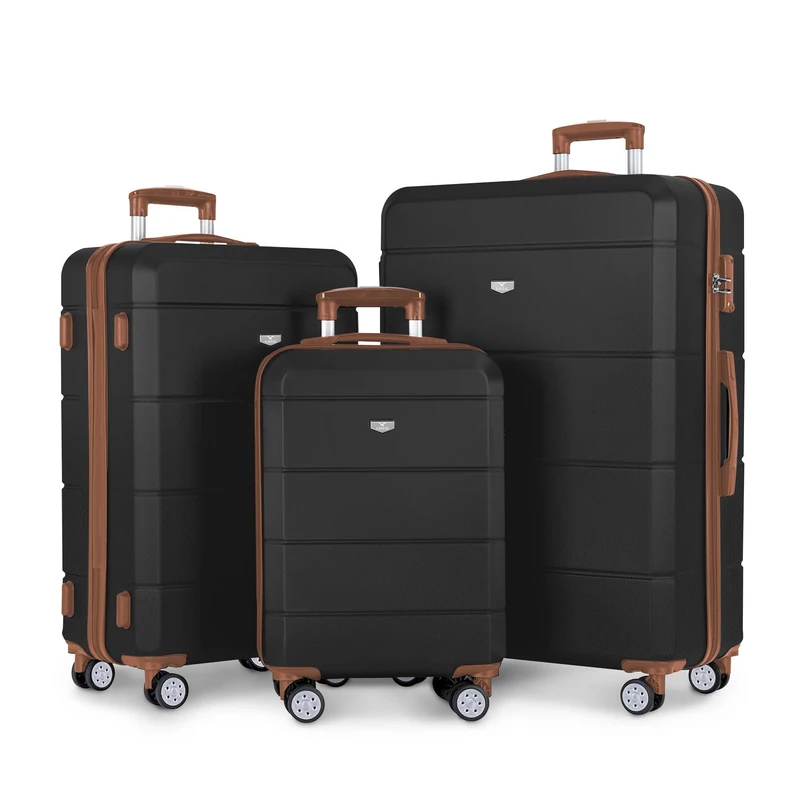 LUGG Travel Suitcase Set - Jetset 3-Piece Hard Shell Luggage, 20" 25" 29 Strong & Lightweight with Secure TSA Lock, Smooth 360° Wheels, Internal Pockets - Airline Approved