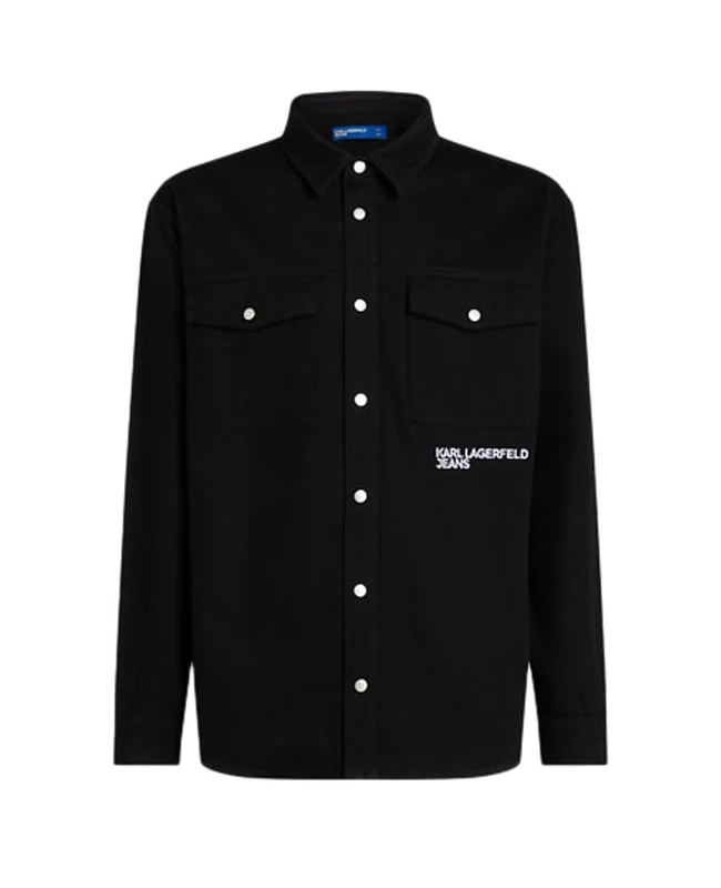 KARL LAGERFELD JEANS, Men's, Overshirt, Relaxed Fit, Black, XL