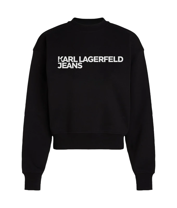 KARL LAGERFELD JEANS, Women's, Essential Logo Sweat, Regular Fit, Black, XL