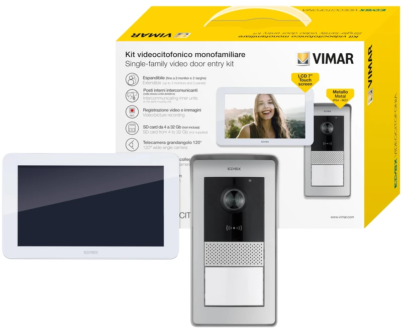 Vimar K42935 7 inch LCD Touch Screen Video Door Phone Kit