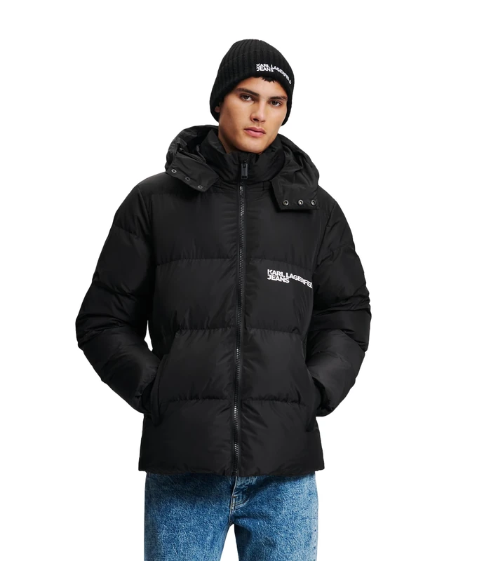 KARL LAGERFELD JEANS Men Regular Puffer Black M