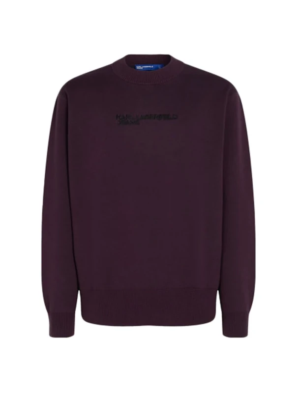 KARL LAGERFELD JEANS, Men's, Logo Knit Sweater, Regular Fit, Purple, L
