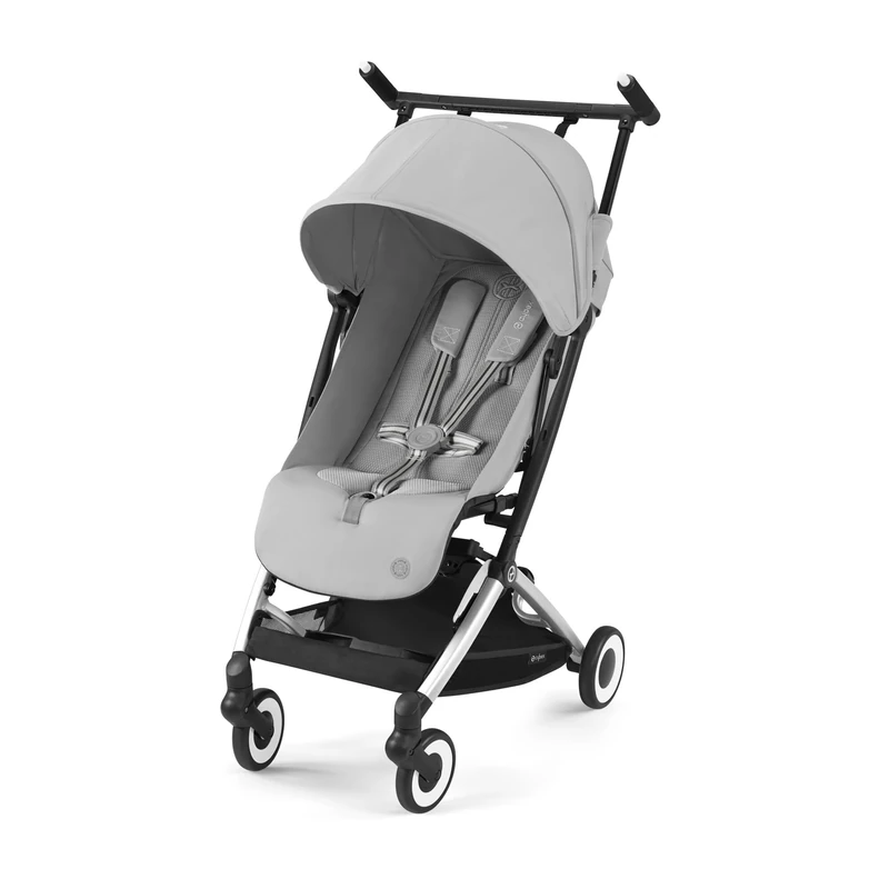 CYBEX Gold Libelle Pushchair with One-Pull Belt, for Babies from 6 Months to 4 Years Approximately (Max. 22 kg), Ultralight (Only 6 kg), Fog Grey (Grey with Silver Frame)