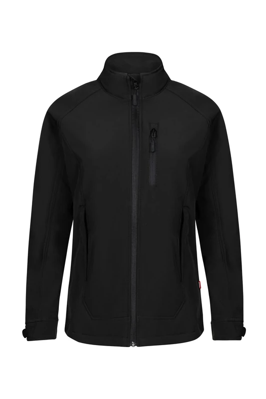 VELILLA 206005W, Women's Soft Shell Jacket, Black, Size M, Black/White, M
