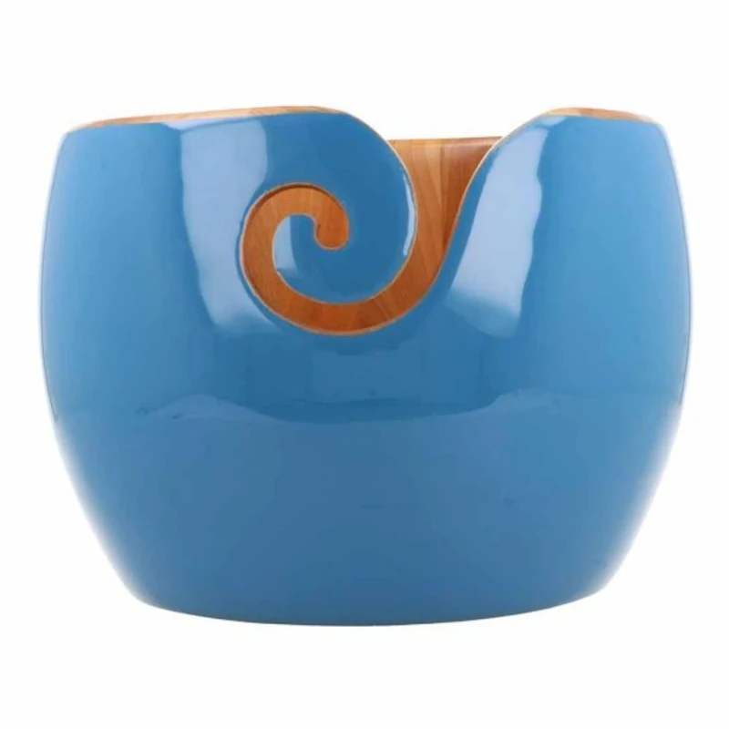 Scheepjes - Scheepjes African Sandalwood Blue (17.5x12cm) Handmade Polished Yarn Bowl - 1 Piece