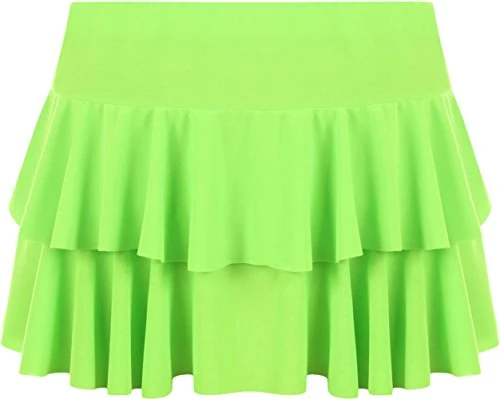 ANZEE Women's RARA Mini Short Skirt Ladies Party Casual Club Wear Frill Skirt Fancy Dress Casual Summer Wear (Green S-M)