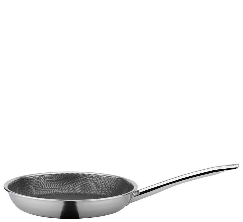 Spring Vulcano Cut Resist Pure, Diameter 20 cm, Stainless Steel, Non-Stick Coating, 100% PFAS Free, Suitable for Induction Cookers, 5-Layer Material, Scratch-Resistant, Oven Solid Frying Pan