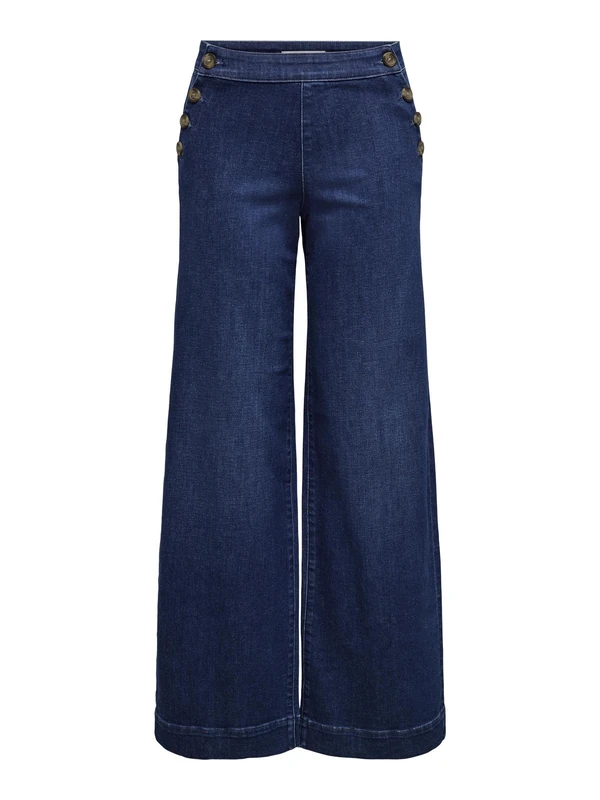 ONLY ONLMADISON Female Wide Leg Jeans High Waist Wide Leg Cut Jeans, Blue, 29W x 32L