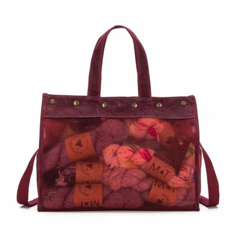 Della Q - Della Q Makers Canvas Mesh Red (38x25x15cm) Tote Handbag - 1 Piece