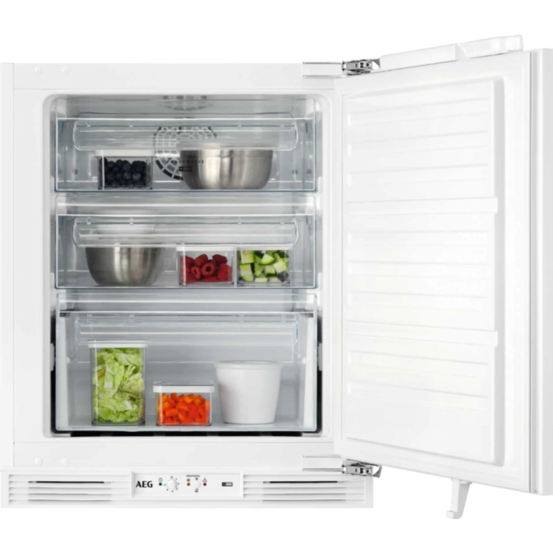 AEG 85 Litre Built In Upright Freezer - White