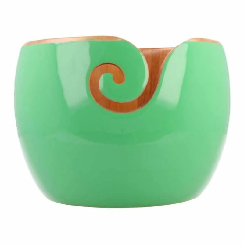 Scheepjes - Scheepjes African Sandalwood Green (17.5x12cm) Handmade Polished Yarn Bowl - 1 Piece