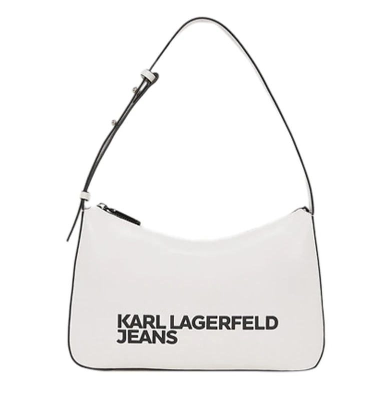 KARL LAGERFELD JEANS, Women's, Essential Logo Shoulderbag, White, One size