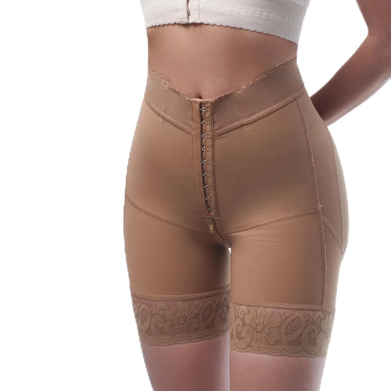 Colombian Tummy Control and Butt Lifting Panties- High Compression Shaping Shorts for Daily Use or Post Surgery BBL Recovery, Black, L