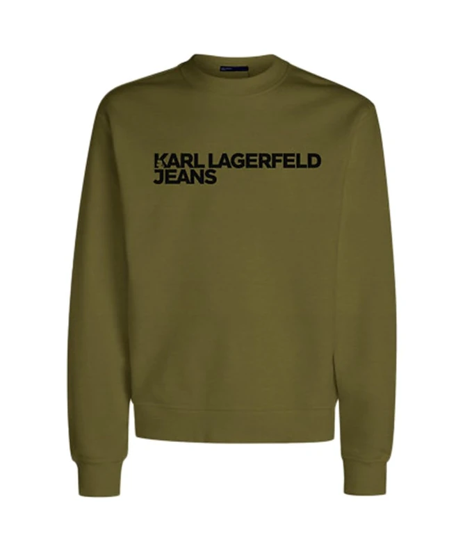 KARL LAGERFELD JEANS, Men's, Essential Logo Sweat, Regular Fit, Green, XS