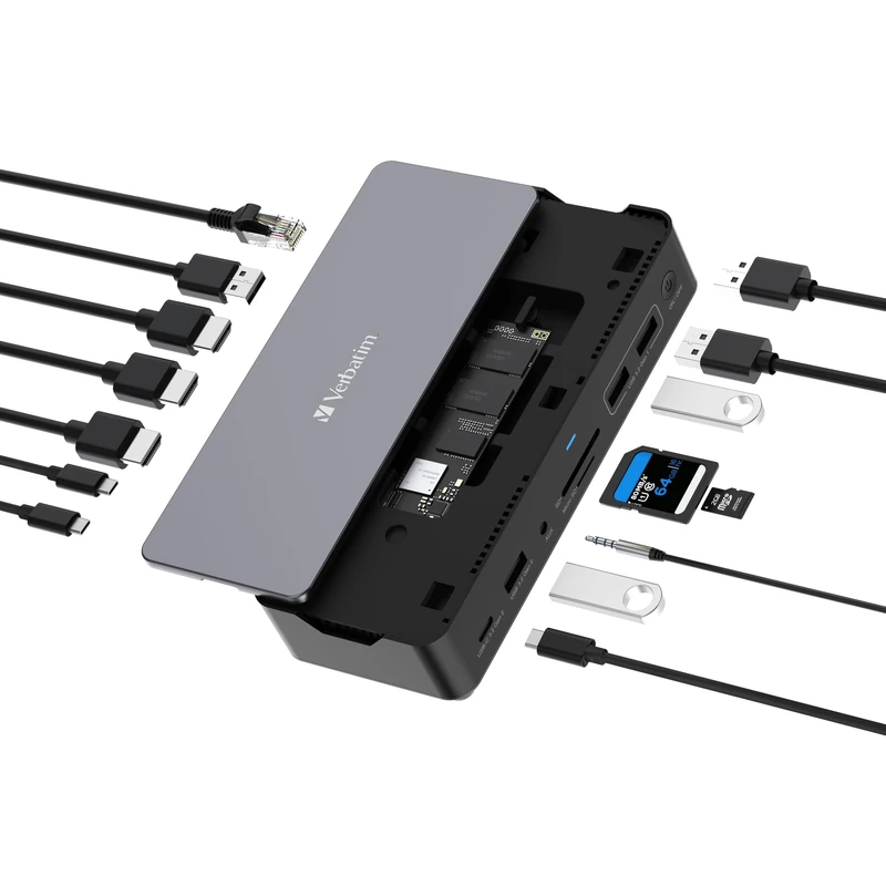 USB-C Pro Docking Station 15 Port with SSD Slot CDS-15S