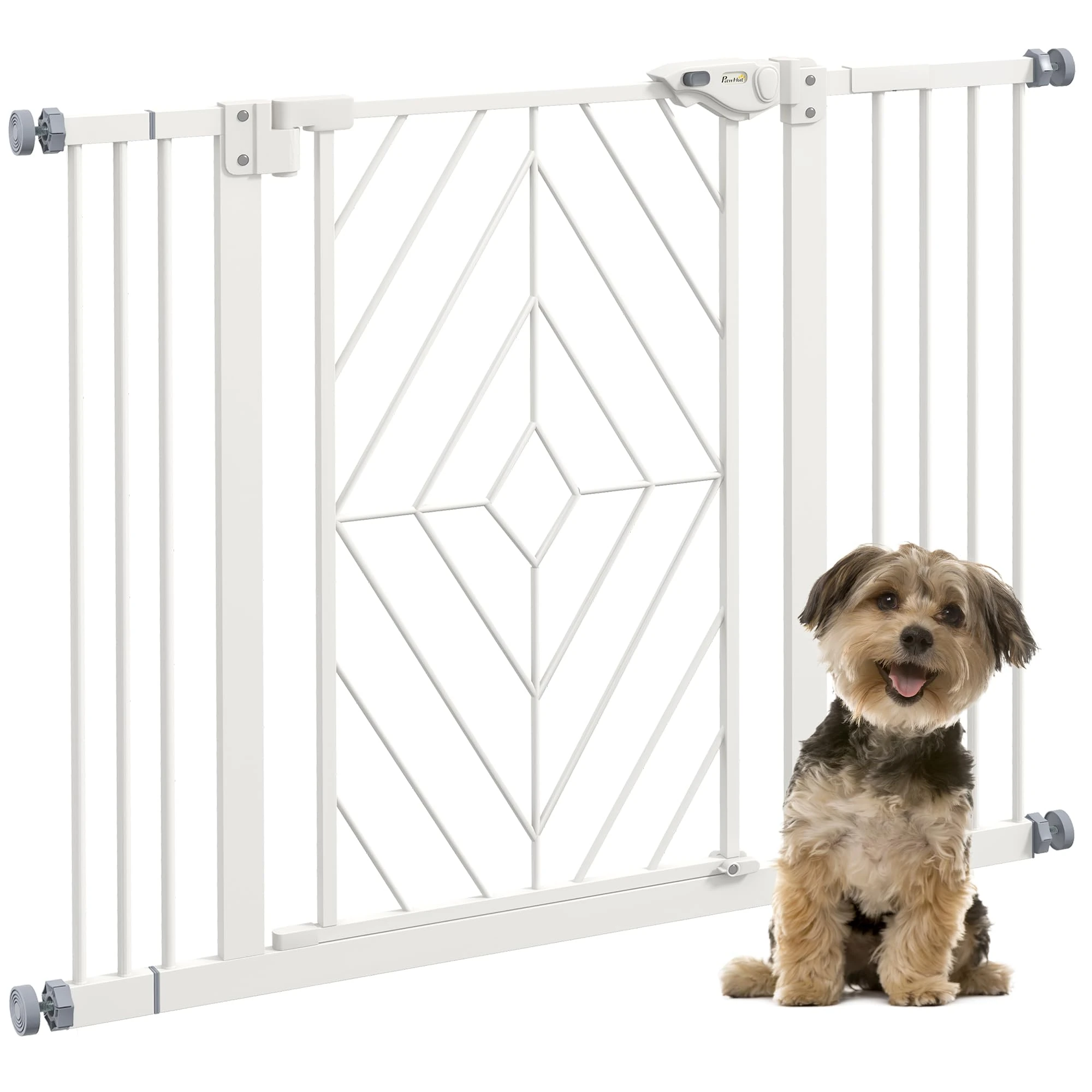 Pressure Fit Safety Gate w/Auto Closing Door, Double Locking, 74-100cm Openings
