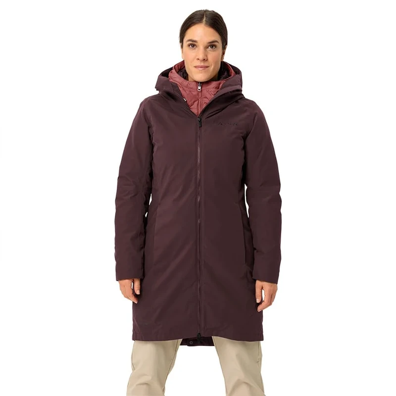 VAUDE Women's Annecy 3-in-1 Coat III Double Jacket, Dark Oak, 42