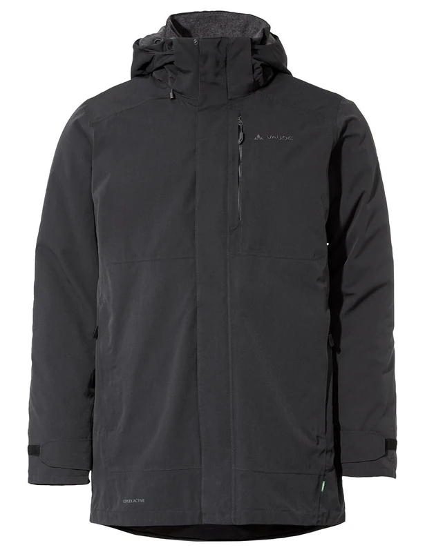 VAUDE Men's Idris Wool Parka Ii Jacket, Plain Black, XL