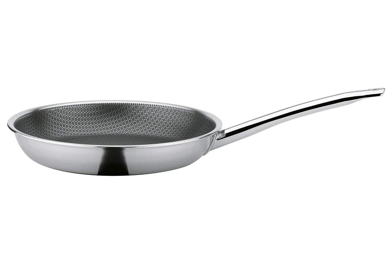 Spring Vulcano Cut Resist Pure, Diameter 28 cm, Stainless Steel, Non-Stick Coating, 100% PFAS Free, Suitable for Induction Cookers, 5-Layer Material, Scratch-Resistant, Oven Solid Frying Pan