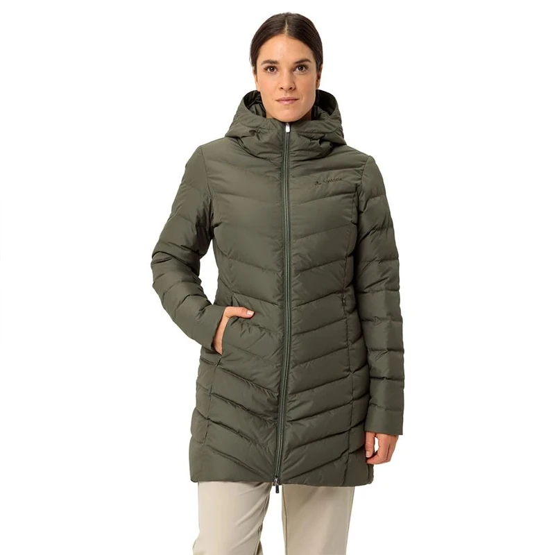 VAUDE Women's Annecy Down Coat Jacket, Khaki, 38