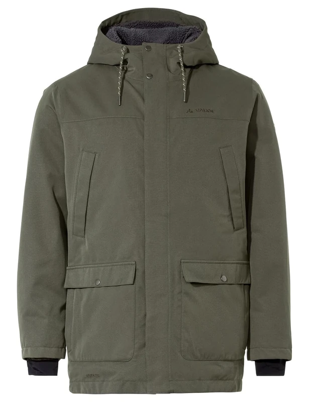 VAUDE Men's Manukau Parka II Jacket, Black/Khaki, XXX-Large