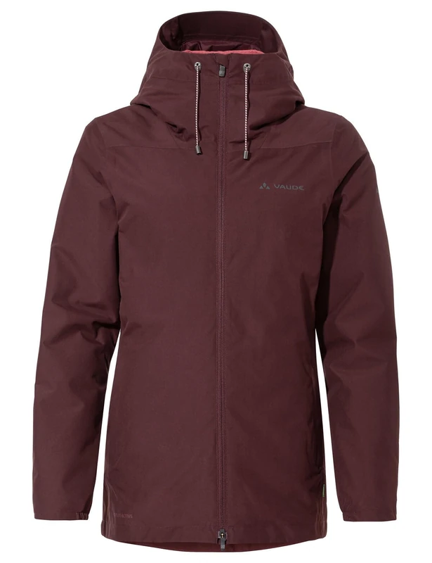 VAUDE Women's Mineo 3-in-1 Jacket, Dark Oak, 44 (EU)