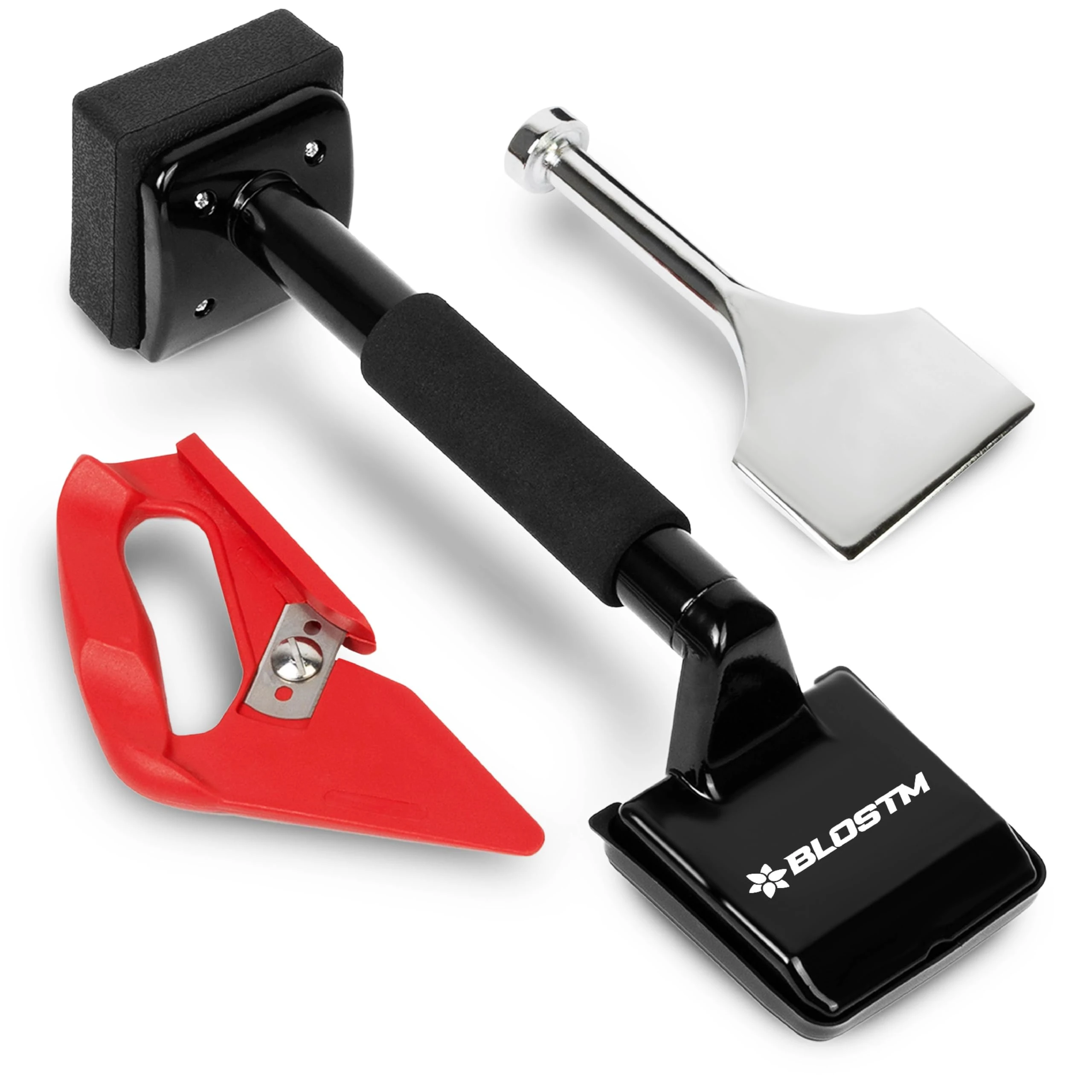 BLOSTM Carpet Stretcher Kit - Zero Wrinkles Carpet Knee Kicker, Carpet Bolster Tool & Carpet Trimmer for All Carpet Types, Professional Grade Carpet Kicker with Soft Handle - Essential Carpet Tools