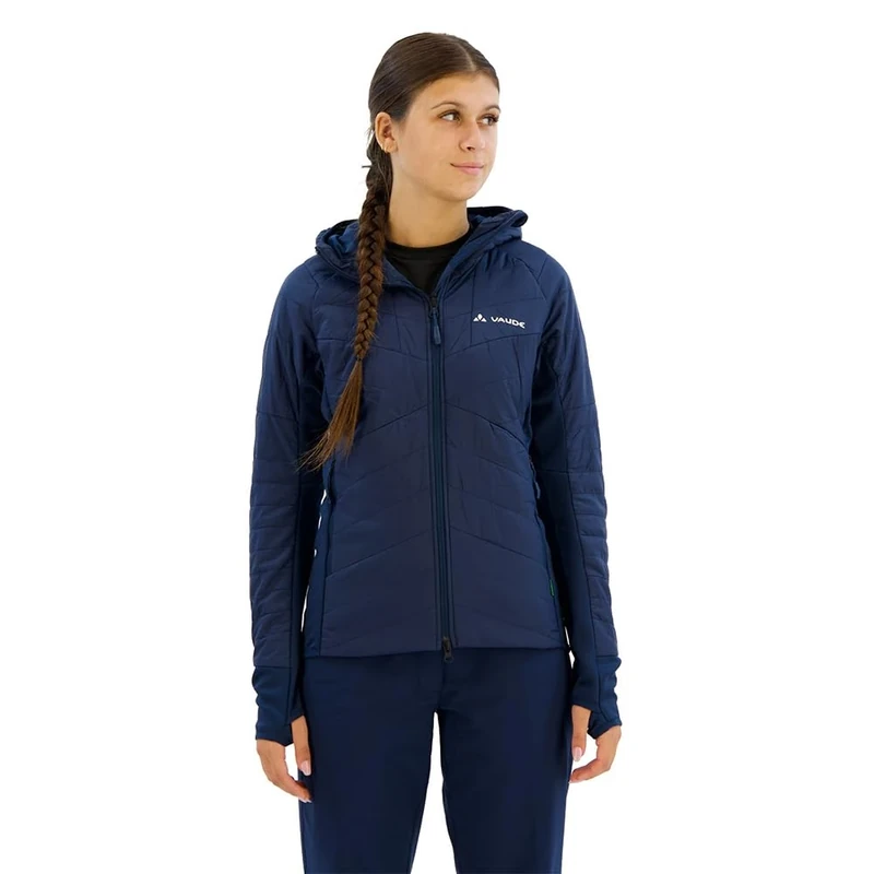 VAUDE Women's Sesvenna Jacket Iv, Dark Sea Plain, 34 (EU)