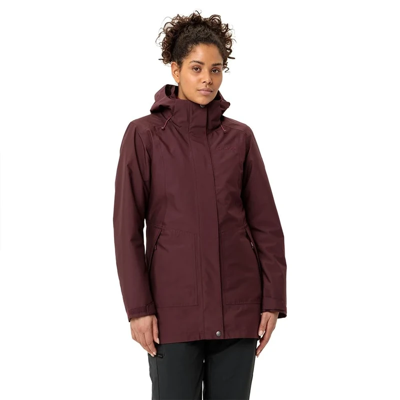 VAUDE Women's Idris 3-in-1 Parka Iii Double Jacket, Dark Oak, 36 (EU)