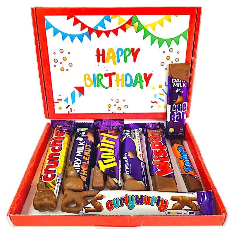 Birthday Chocolate Gift Box – Assorted Chocolate Selection for Him & Her | Happy Birthday Chocolate Present | Letterbox Friendly | Belladona Gifts