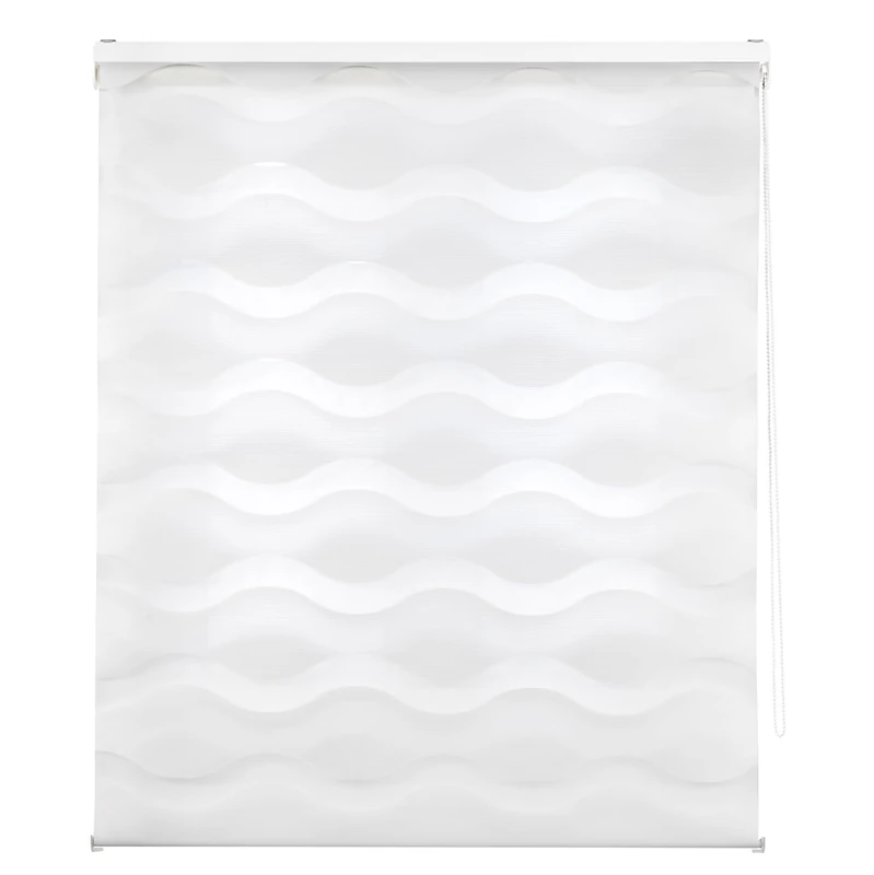 INTERBLIND | Elegant Night and Day Blind Size 160 x 180 - Night and Day Blind Fabric Size 157 x 175 - Easy Installation Blind White