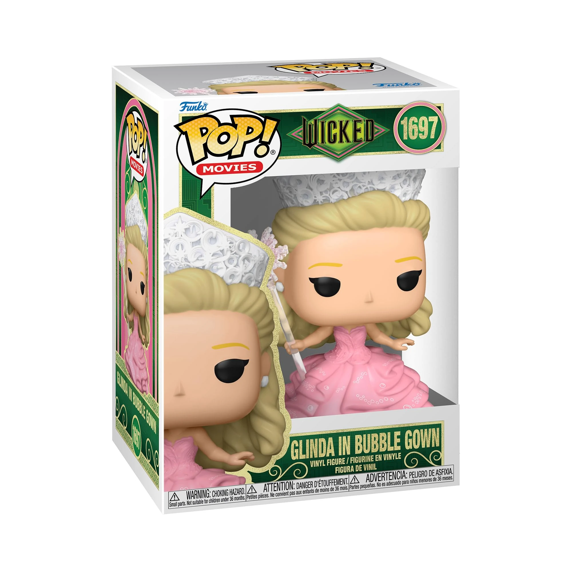Funko Pop! Movies: Wicked - Glinda in Bubble Gown - Collectable Vinyl Figure - Gift Idea - Official Merchandise - Toys for Kids & Adults - Movies Fans - Model Figure for Collectors and Display