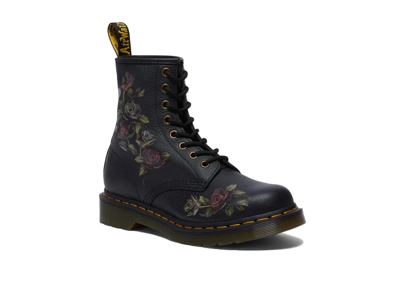 Dr. Martens 32070001 1460 Decayed Roses Classic Tumbled Nappa Women BLACK UK 5 - Image 1