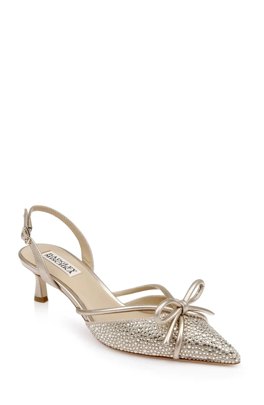 Badgley Mischka Women's Angelina Pump, Champagne, 8 UK