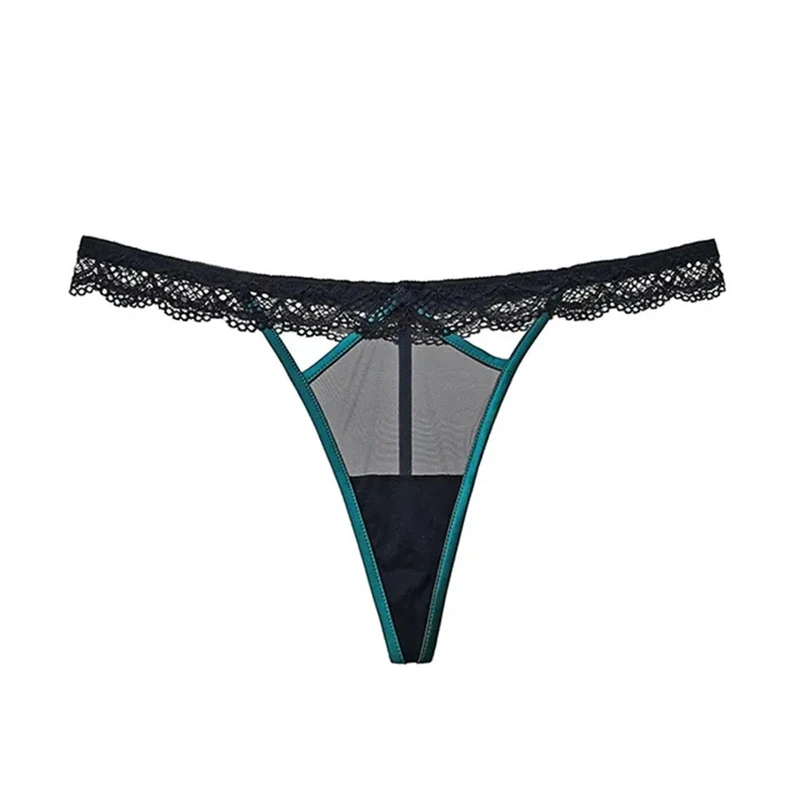 HUANGJB Underwear Women Thongs Leopard Temptation Thin Breathable Thread Peach Hip T-Shaped Panties-Green-Xl (Hip 96-100Cm)-1Pc - Image 1