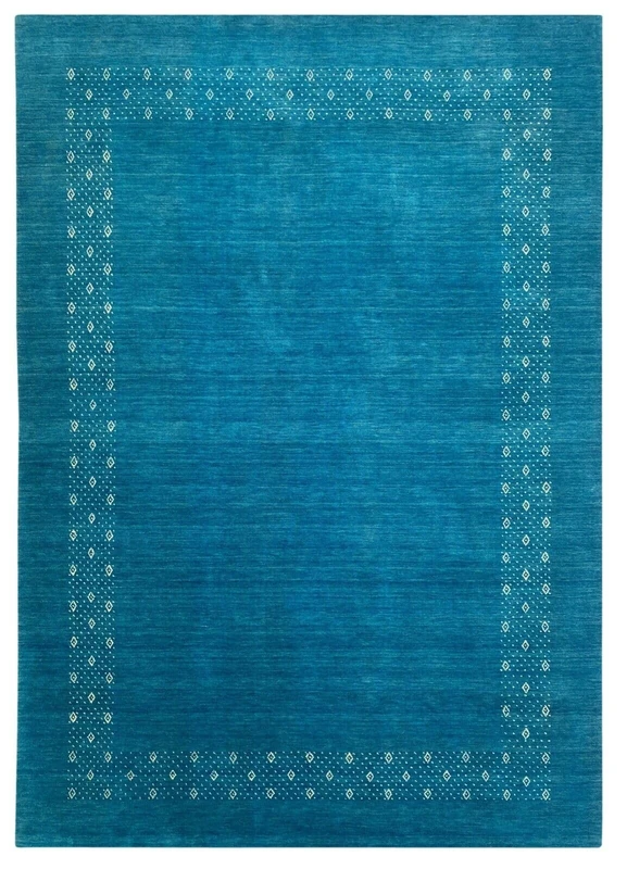 WAWA TEPPICH Turquoise Gabbeh ac05 Rug 100% Wool 170 x 240 cm Handwoven Oriental Rug