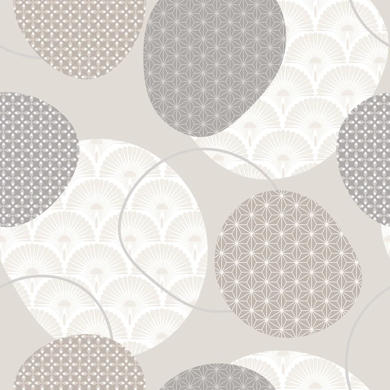 Douceur d'Intérieur PVC Tablecloth Roll (1.4m x 20m) PVC Printed Persea Natural