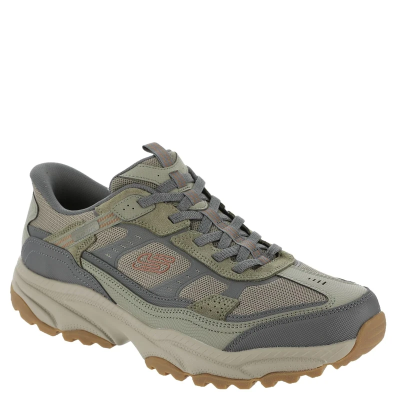 Skechers Men's Vigor at Hands Free Slip-in Sneaker, Olive/Gray, 11 UK Wide