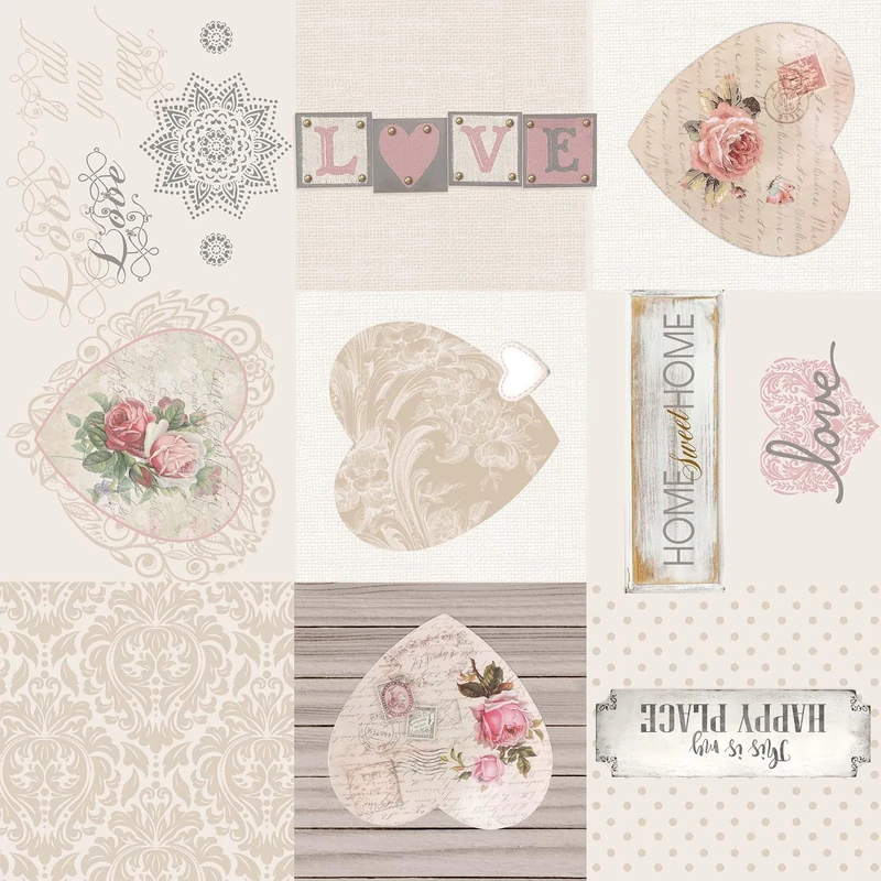 Douceur d'Intérieur PVC Tablecloth Roll (1.4 m x 20 m) Lovina Printed PVC