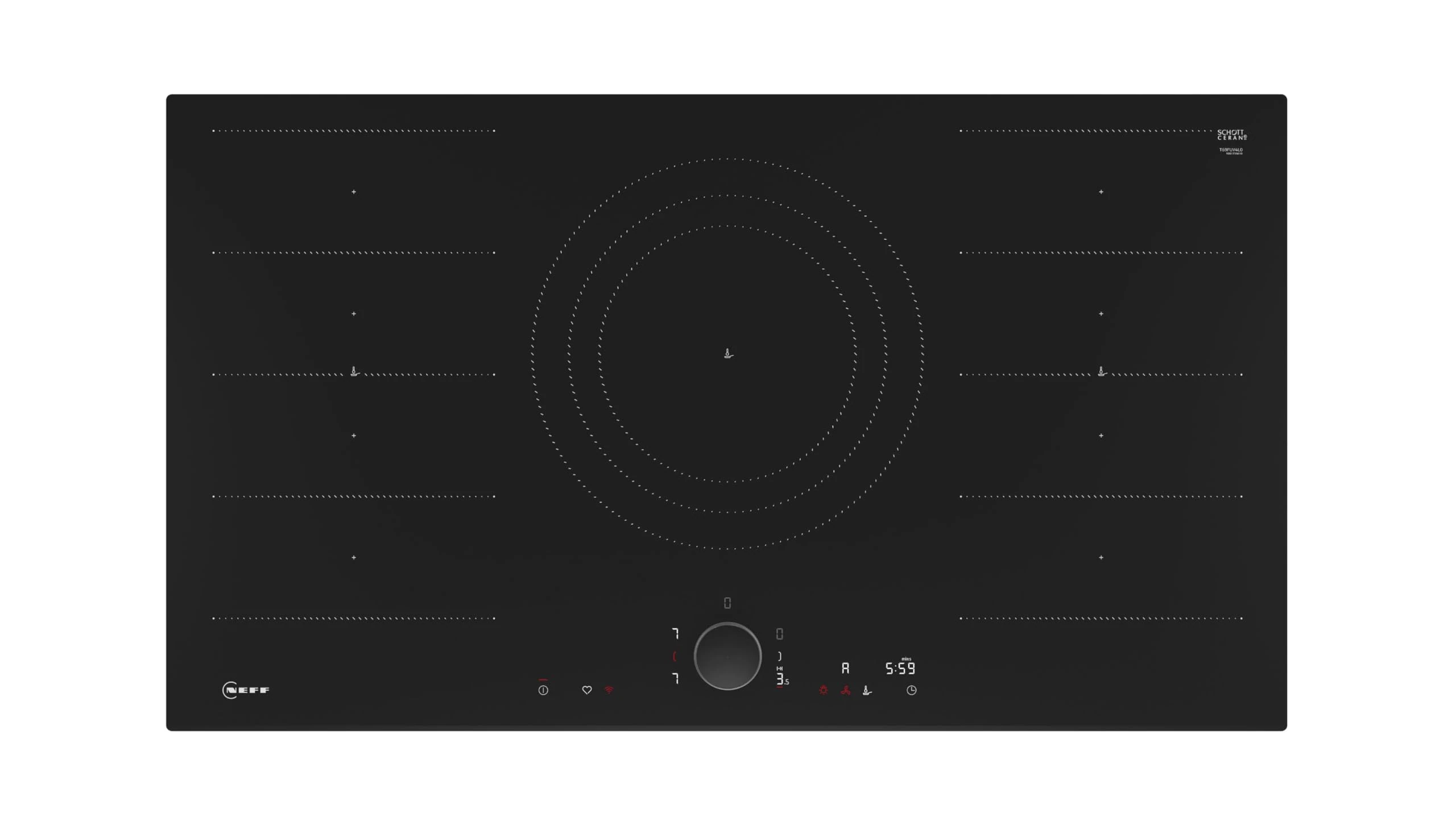 Neff T69FUV4L0 N 90, Built-in Induction hob 90 cm Black