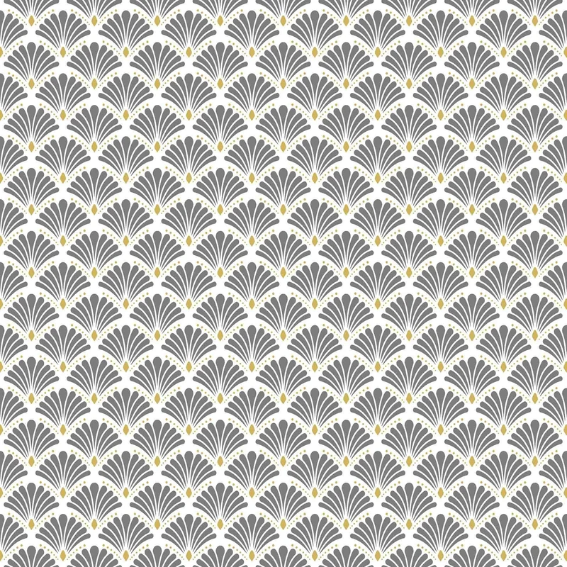 Douceur d'Intérieur Artchic PVC Tablecloth Roll (1.4m x 20m) PVC Metallic Print White