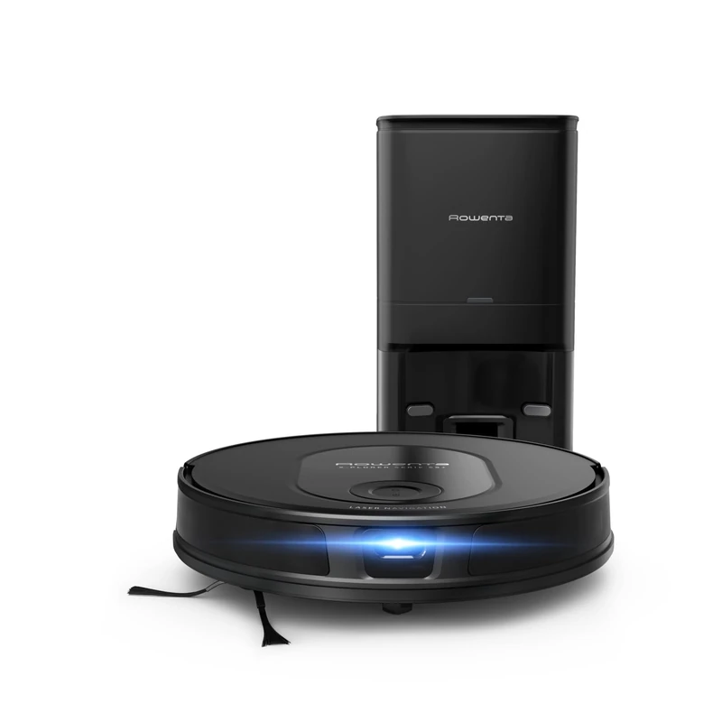 Rowenta Xplorer RR8L85WH Series 65+ Wet and Dry Robot Vacuum Cleaner - Laser Navigation - 120 Minutes Battery Life - App Control - Only 8 cm Height - Electronic Mop -