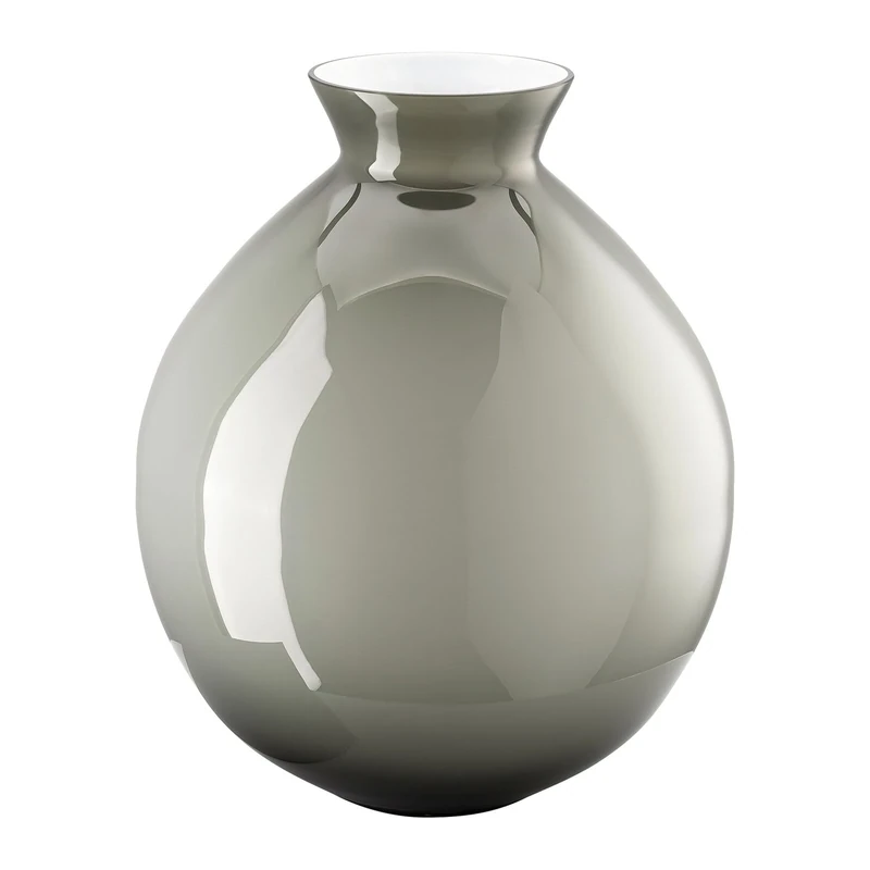Silvana, grey, glass, vase 33 cm