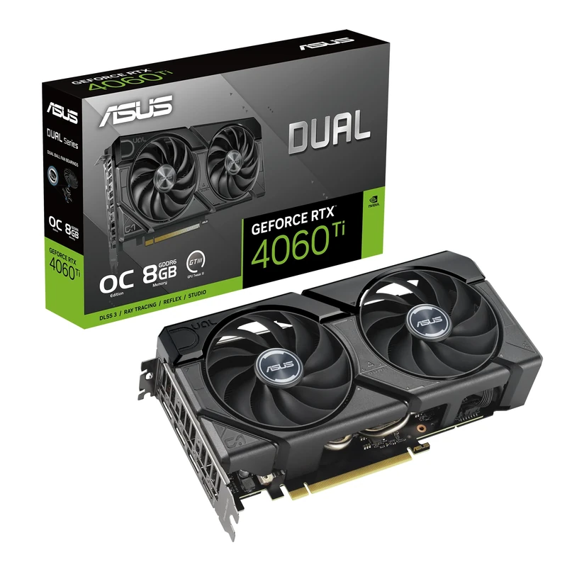 ASUS GeForce RTX 4060 TI DUAL EVO 8G OC Gaming Graphics Card - 2595MHz Boost Clock, GDDR6X, PCIe Gen 4, DLSS 3, 3x DP v 1.4a, HDMI 2.1a (Supports 4K & 8K HDR)